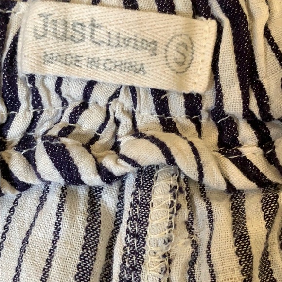 Lounge pants - linen striped wide leg comfy - Picture 4 of 8